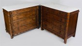 TWO SIMILAR FAUX BAMBOO BEECHW