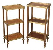 TWO SIMILAR FRENCH THREE TIER
