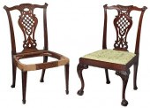TWO SIMILAR GEORGE III CARVED