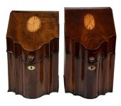 TWO SIMILAR GEORGIAN INLAID MA