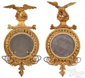 TWO SIMILAR GILTWOOD GIRANDOLE