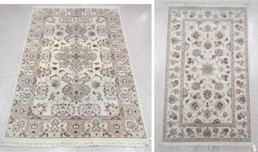 TWO SIMILAR HAND KNOTTED ORIENTAL