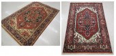 TWO SIMILAR HAND KNOTTED ORIEN