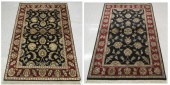 TWO SIMILAR HAND KNOTTED ORIEN
