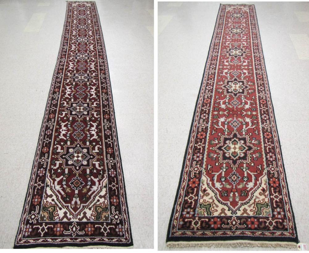 TWO SIMILAR HAND KNOTTED ORIENTAL
