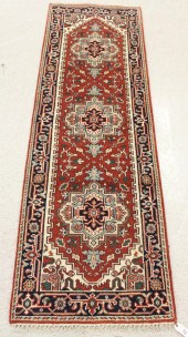 TWO SIMILAR HAND KNOTTED ORIEN