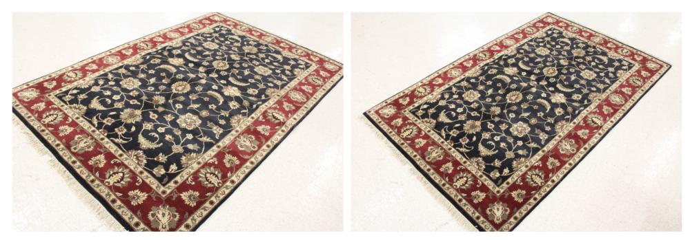 TWO SIMILAR HAND KNOTTED ORIENTAL