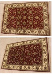 TWO SIMILAR HAND KNOTTED ORIEN