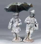 Two similar lead garden figure