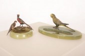 TWO SIMILAR ONYX ASHTRAYS 20th