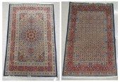 TWO SIMILAR PERSIAN AREA RUG,
