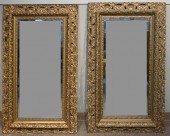 TWO SIMILAR ROCOCO STYLE GILT