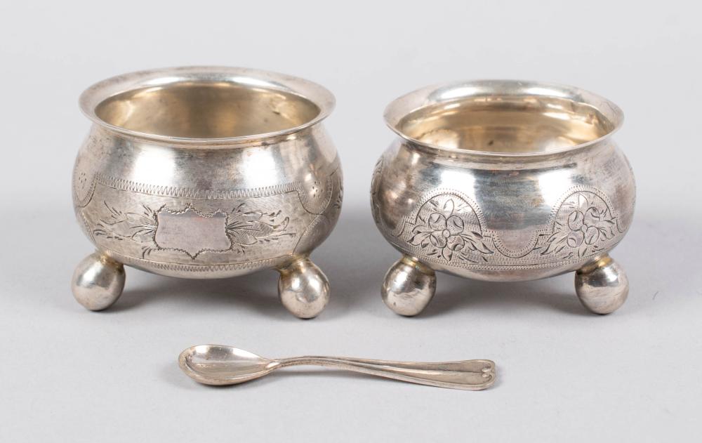 TWO SIMILAR RUSSIAN SILVER OPEN