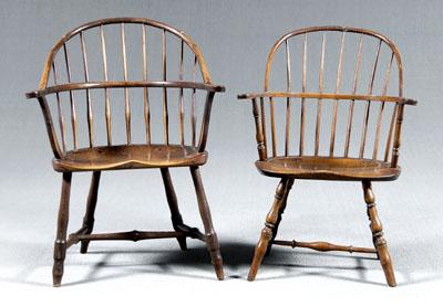 Two similar sack-back Windsor