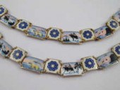 Two similar silver and enamell