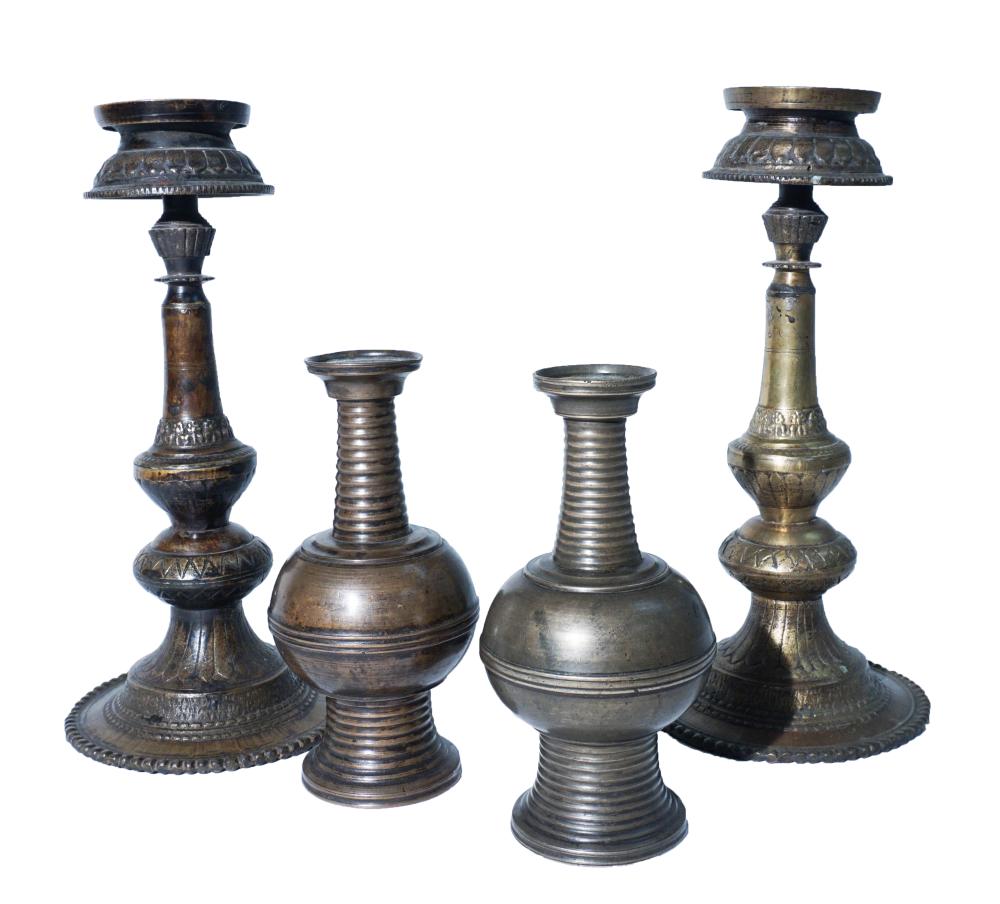 TWO SIMILAR SINO-TIBETAN BRONZE