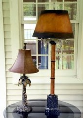 Two similar table lamps. Large