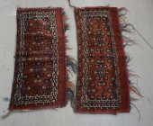 TWO SIMILAR TURKOMAN BAG FACES