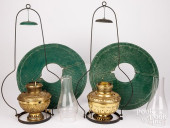 TWO SIMILAR VICTORIA BRASS HAN
