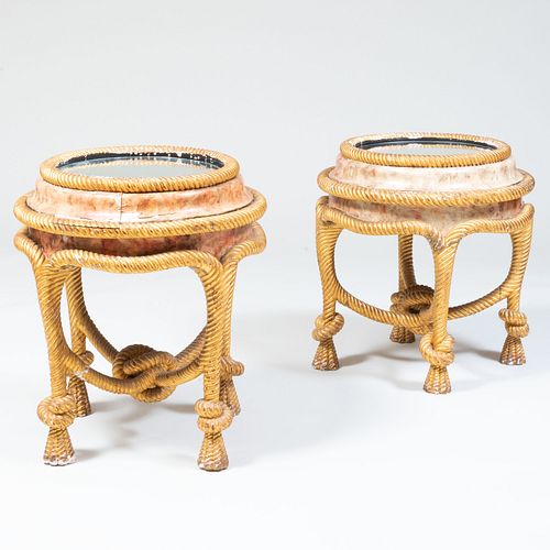 TWO SIMILAR VICTORIAN GILTWOOD