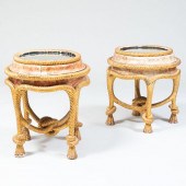 TWO SIMILAR VICTORIAN GILTWOOD