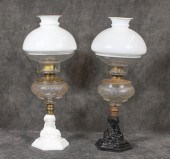 TWO SIMILAR VICTORIAN KEROSENE