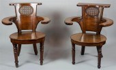 TWO SIMILAR WILLIAM IV MAHOGAN