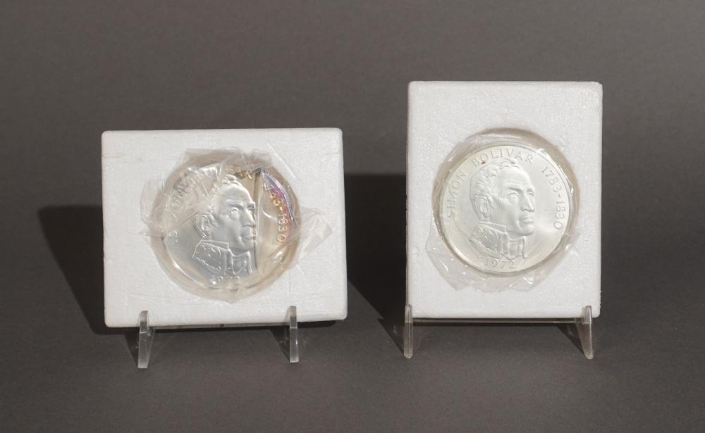 TWO SIMON BOLIVAR STERLING 20
