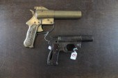 TWO SINGLE SHOT SIGNAL PISTOLS