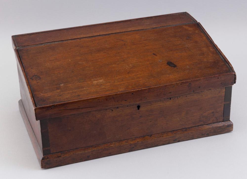 TWO SLANT-LID BOXES AND A