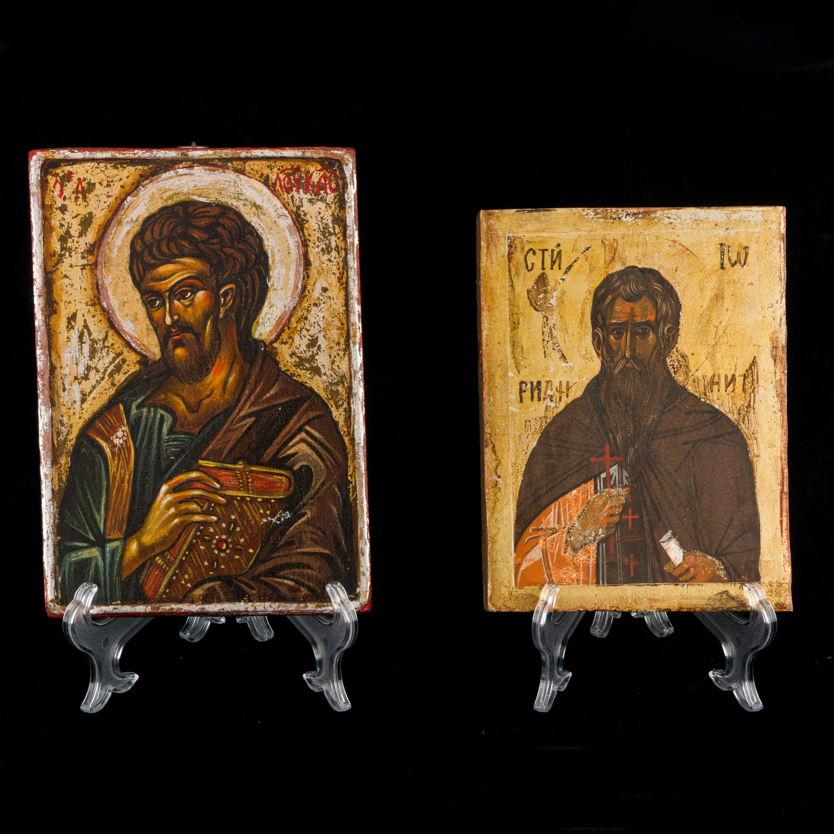 TWO SLAVIC RELIGIOUS ICONS OF