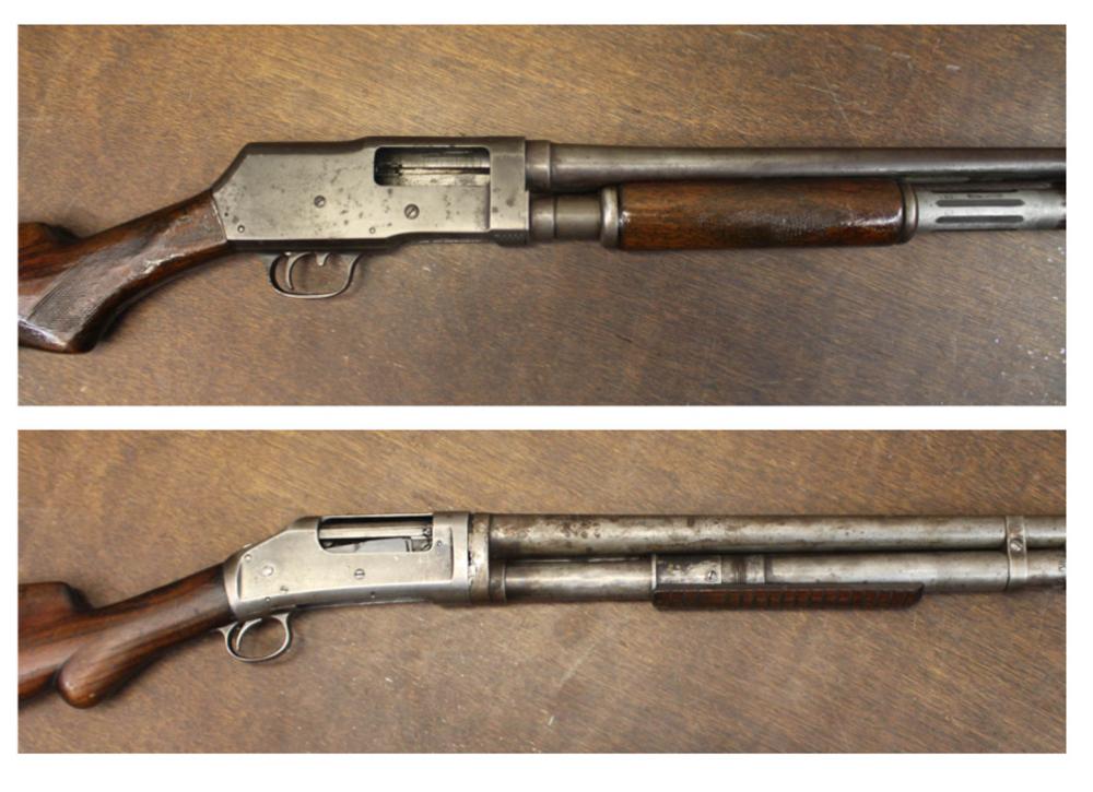 TWO SLIDE ACTION SHOTGUNSTWO