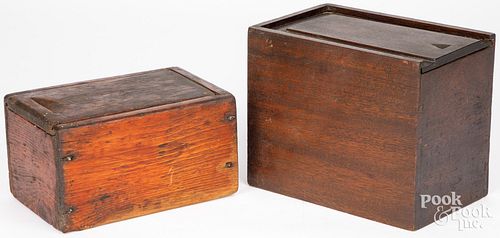 TWO SLIDE LID BOXESTwo slide lid