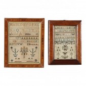 TWO SMALL 18TH CENTURY NEEDLEW