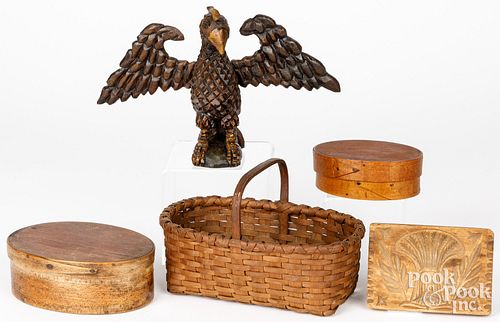 TWO SMALL BENTWOOD DRESSER BOXES,