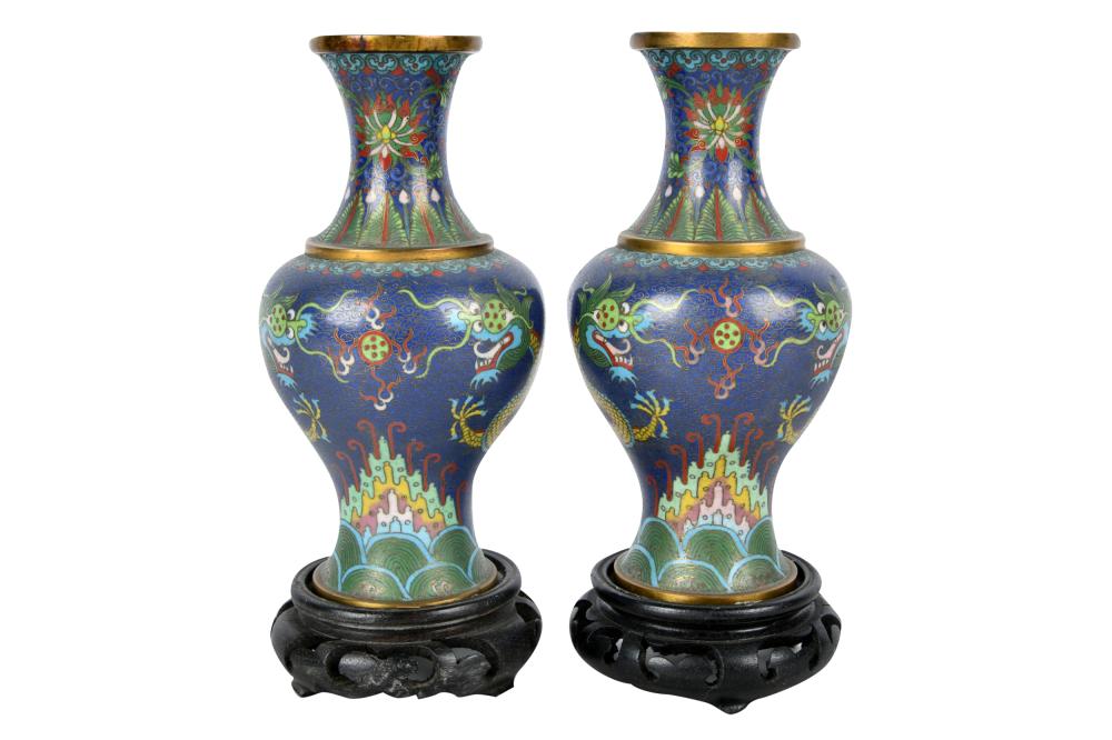 TWO SMALL CHINESE CLOISONNE
