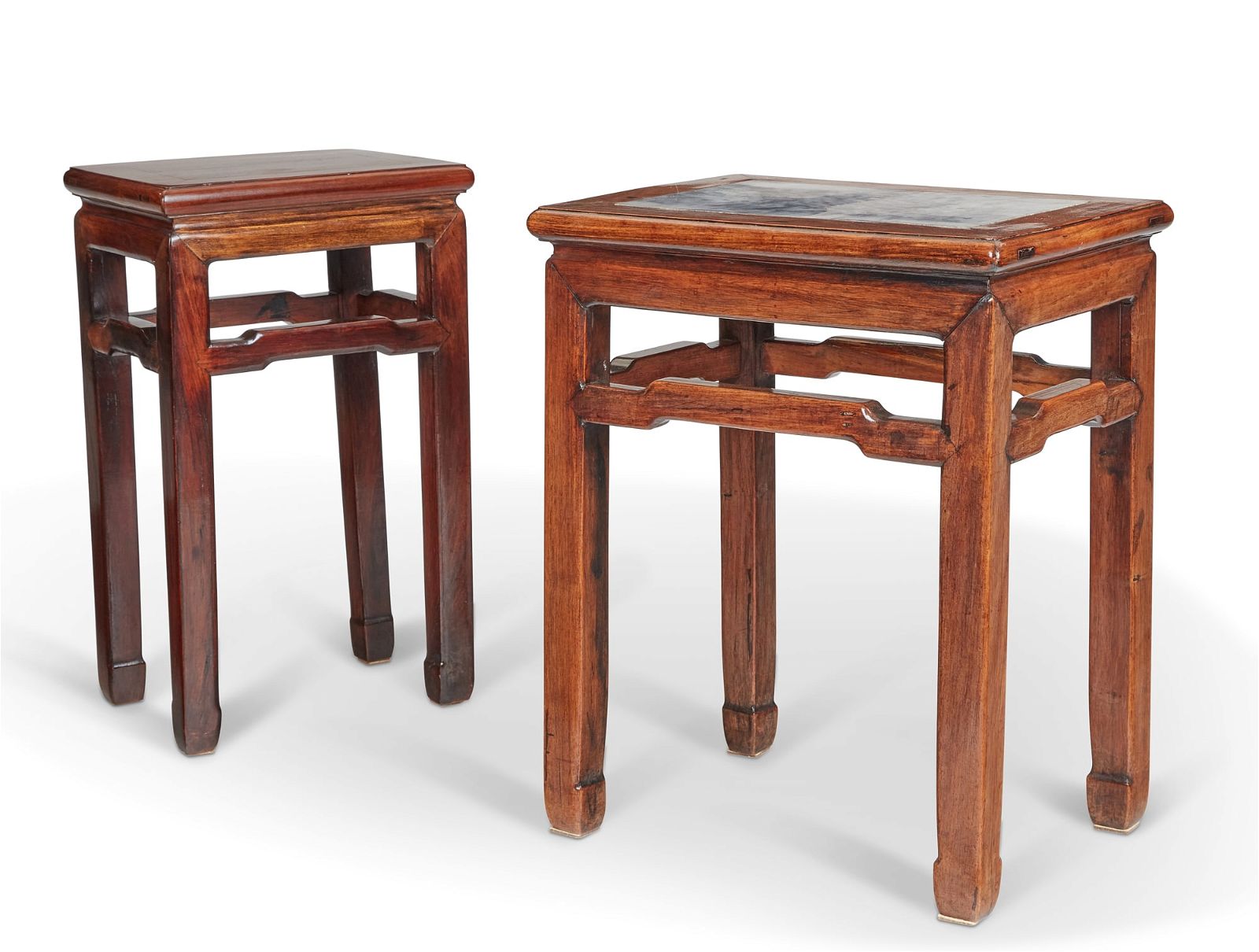 TWO SMALL CHINESE HARDWOOD SIDE