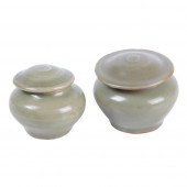 TWO SMALL CHINESE LONGQUAN LUN