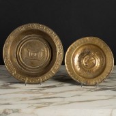 TWO SMALL CONTINENTAL BRASS RE