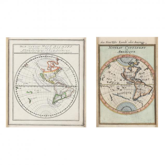 TWO SMALL EARLY MAPS SHOWING