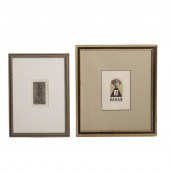 TWO SMALL ETCHINGS BY H. GROSS
