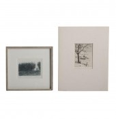 TWO SMALL ETCHINGS BY JAMES SW