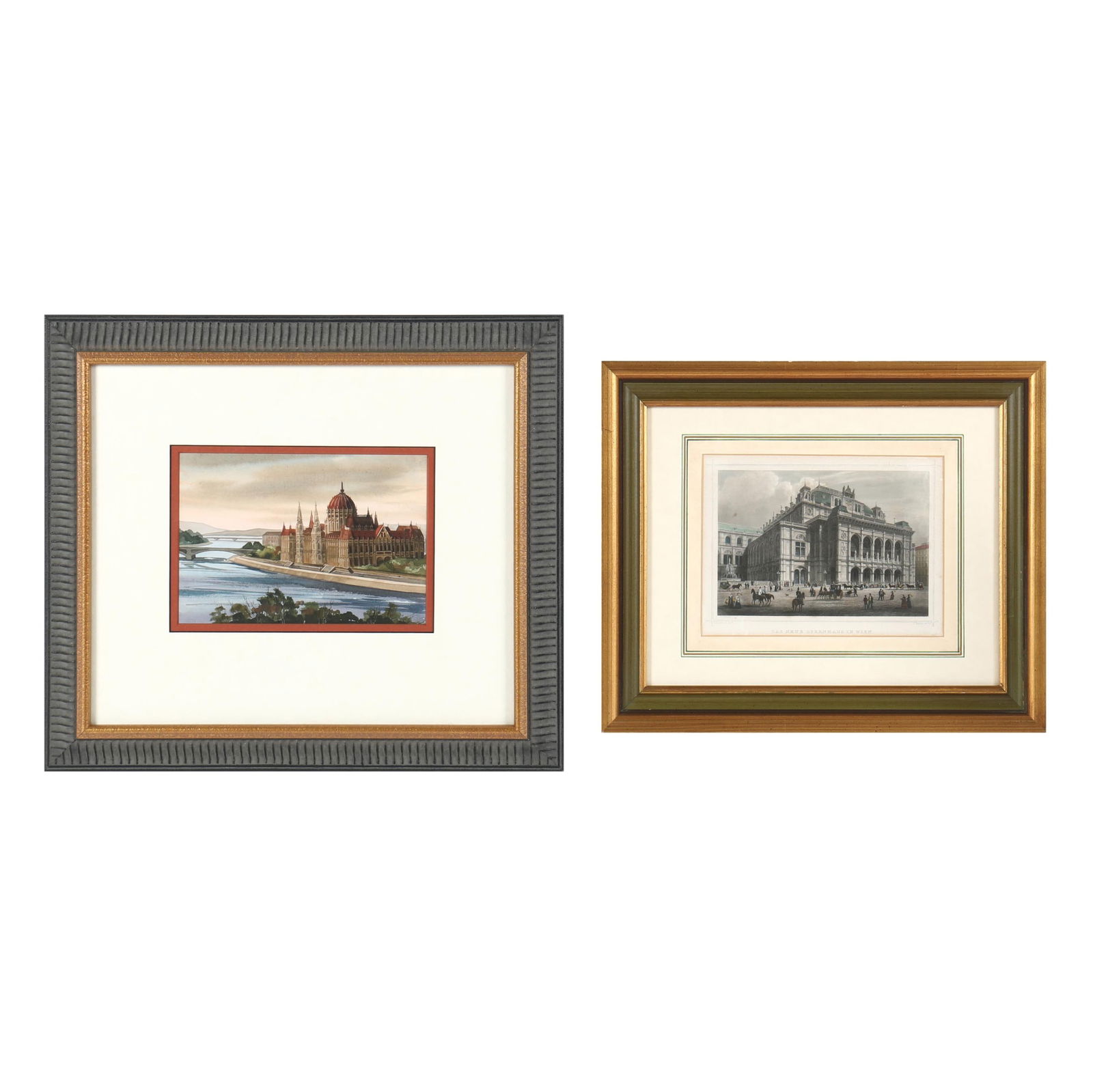 TWO SMALL FRAMED WORKS OF VIENNA