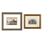 TWO SMALL FRAMED WORKS OF VIEN