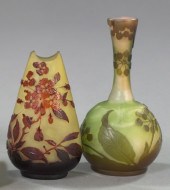 Two Small Galle Glass Vases,