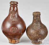 TWO SMALL GERMAN STONEWARE BEL