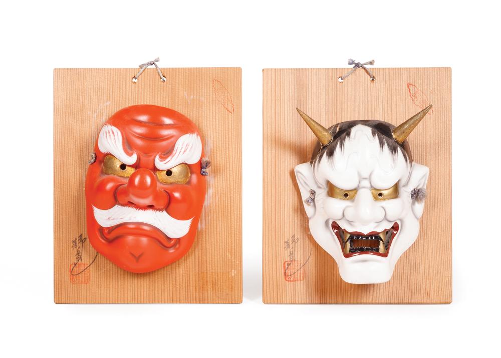 TWO SMALL JAPANESE PAINTED