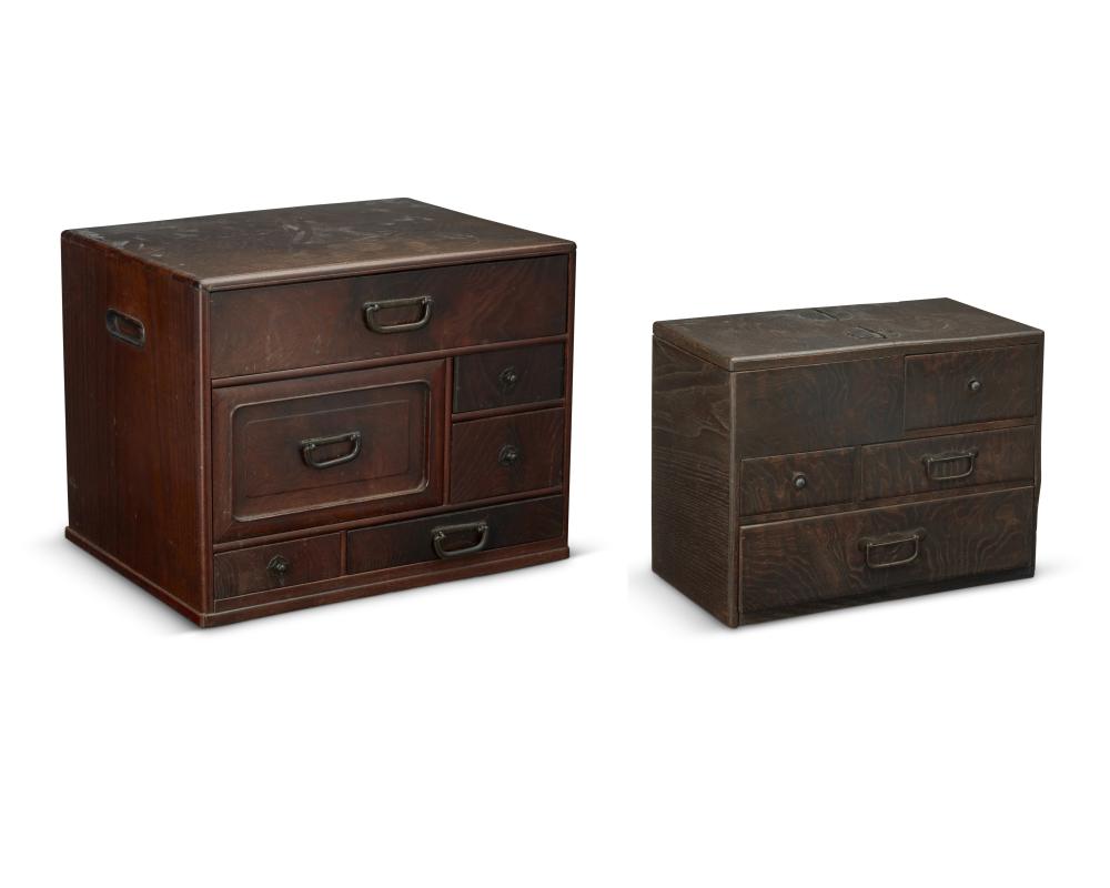 TWO SMALL JAPANESE TANSU