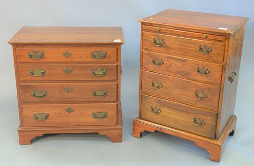 TWO SMALL MAHOGANY BACHELOR CHESTS,