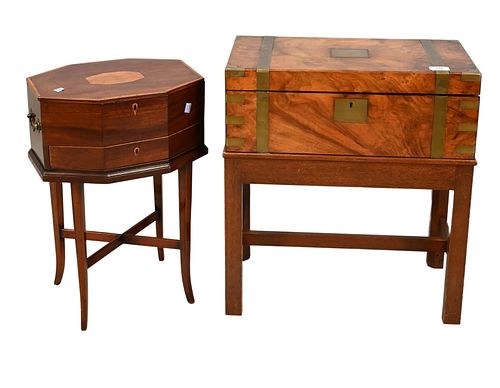 TWO SMALL MAHOGANY STANDSTwo